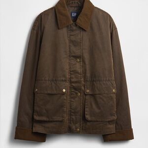 GAP Women's Brown Waxed Canvas Barn Jacket